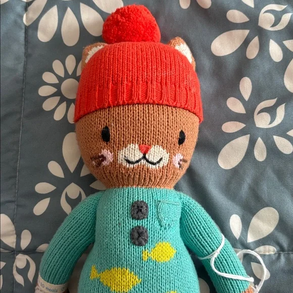 Cuddle + Kind Maximus the Cat Little 13” Hand Knit Doll - Picture 3 of 5